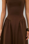 Chocolate Lysandra A Line Midi Dress