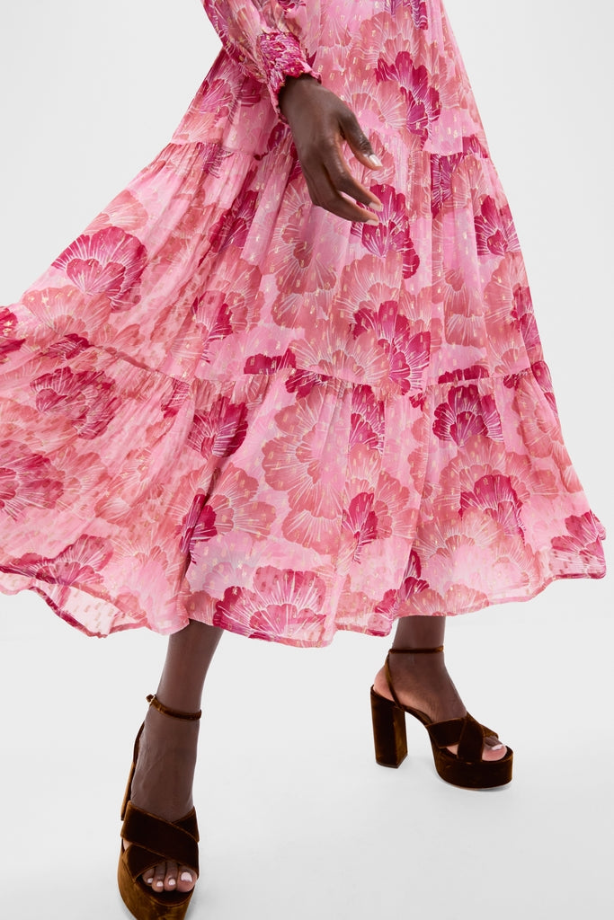 smocked top maxi dress Oliphant Madrid Blush Smocked Top Maxi Dress Madrid Blush / M