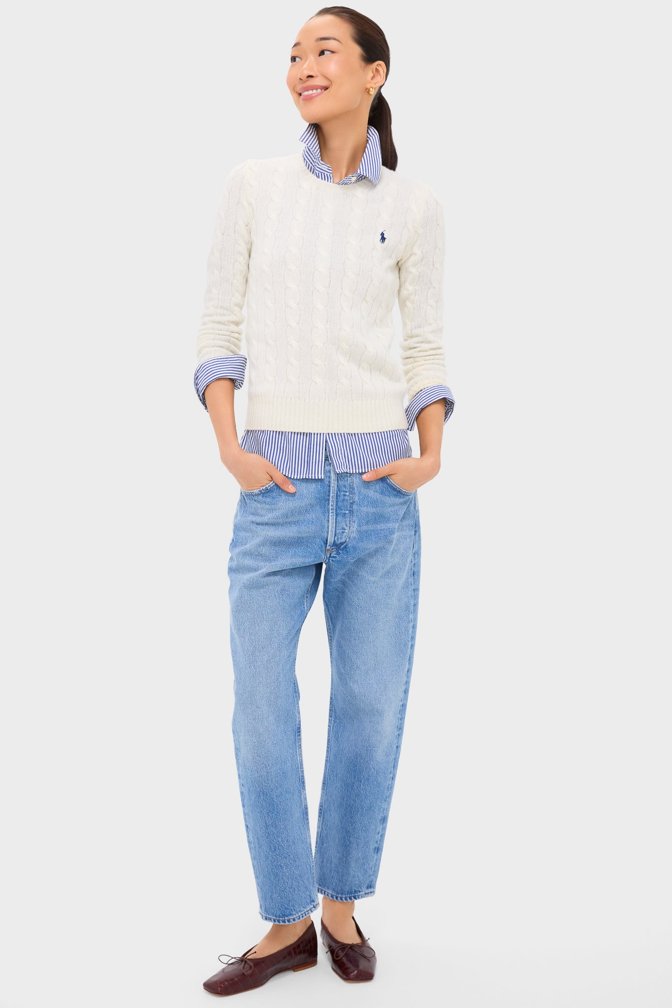 Cream Juliana Longsleeve Pullover | Polo Ralph Lauren
