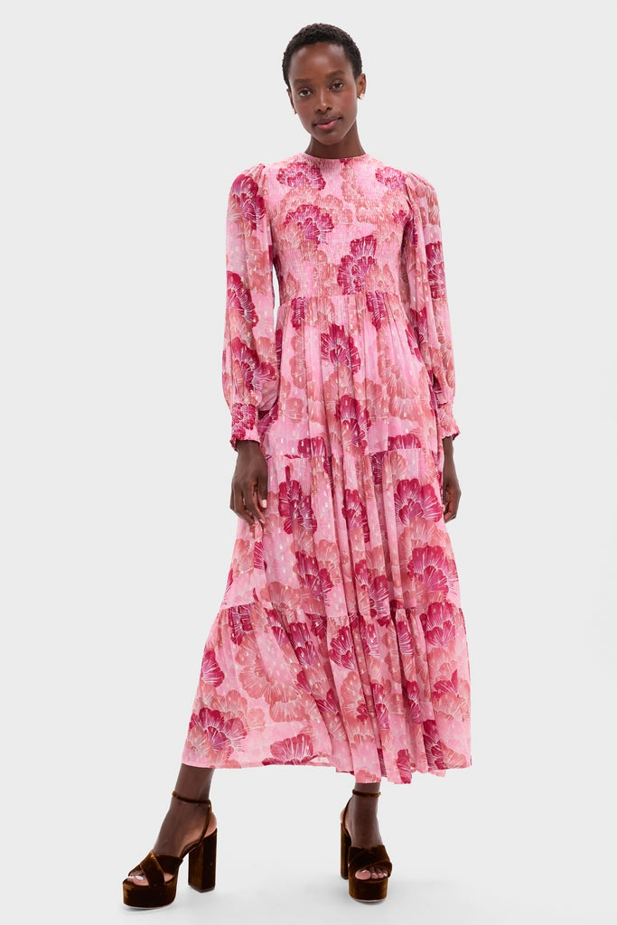 Madrid Blush Smocked Top Maxi Dress