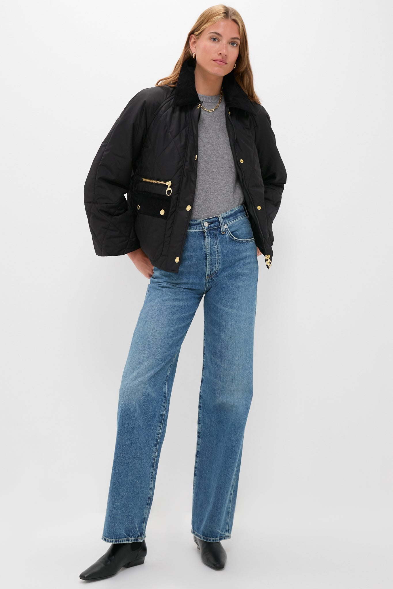 Black Martha Quilted Jacket