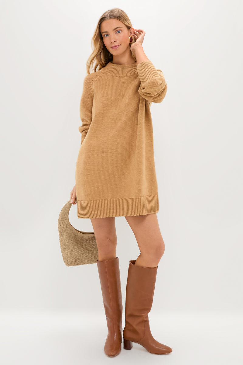 Heavyweight Camel Kristen Sweater Dress