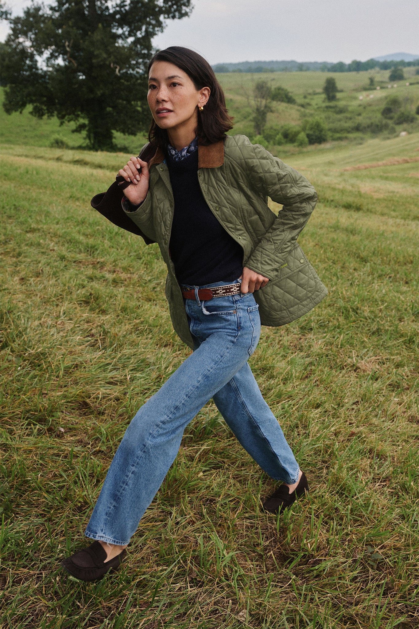 Dusty Khaki Barbour x Tuckernuck Lainey Quilt