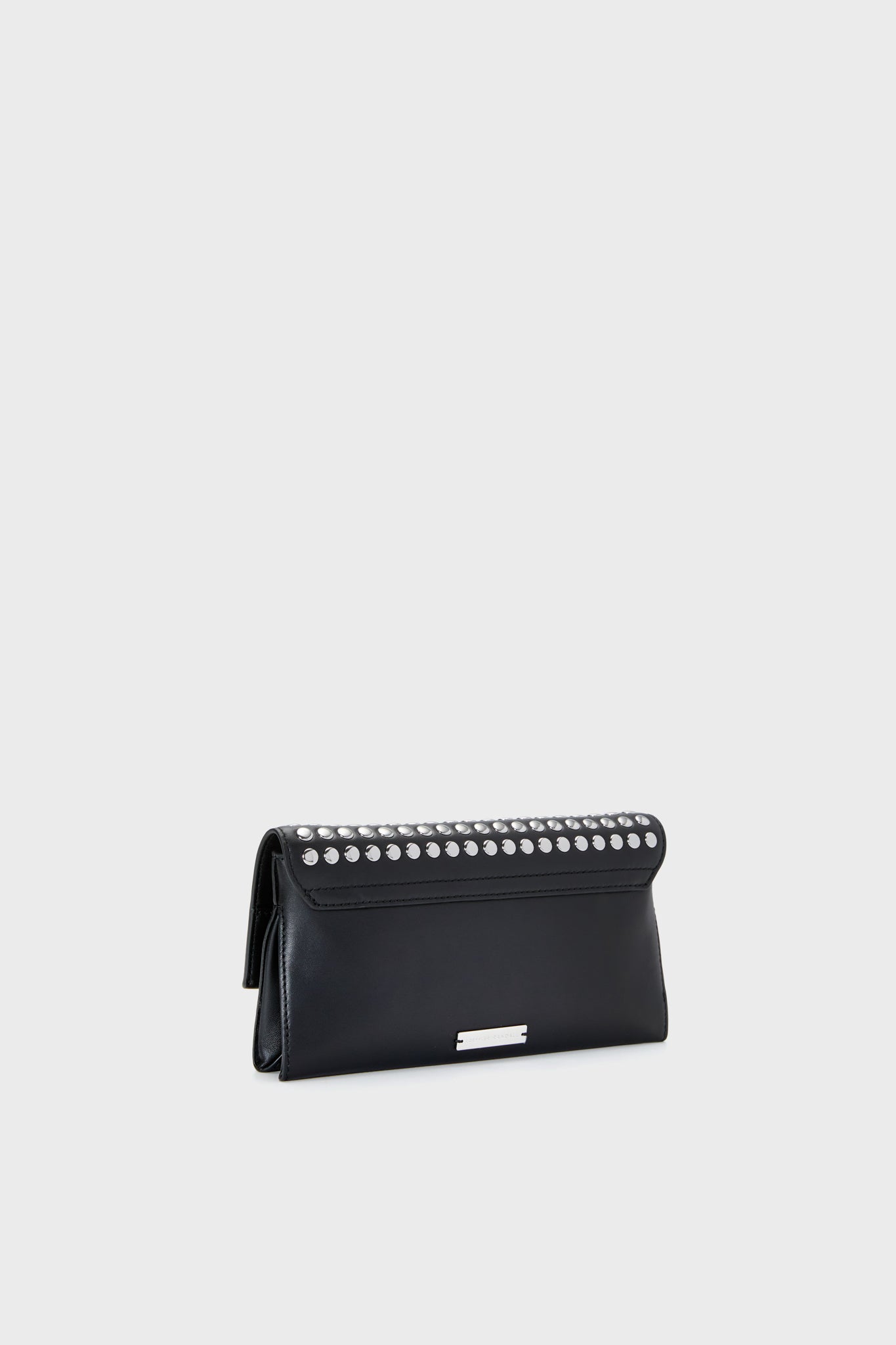 Black Silver Studded Charlee Clutch