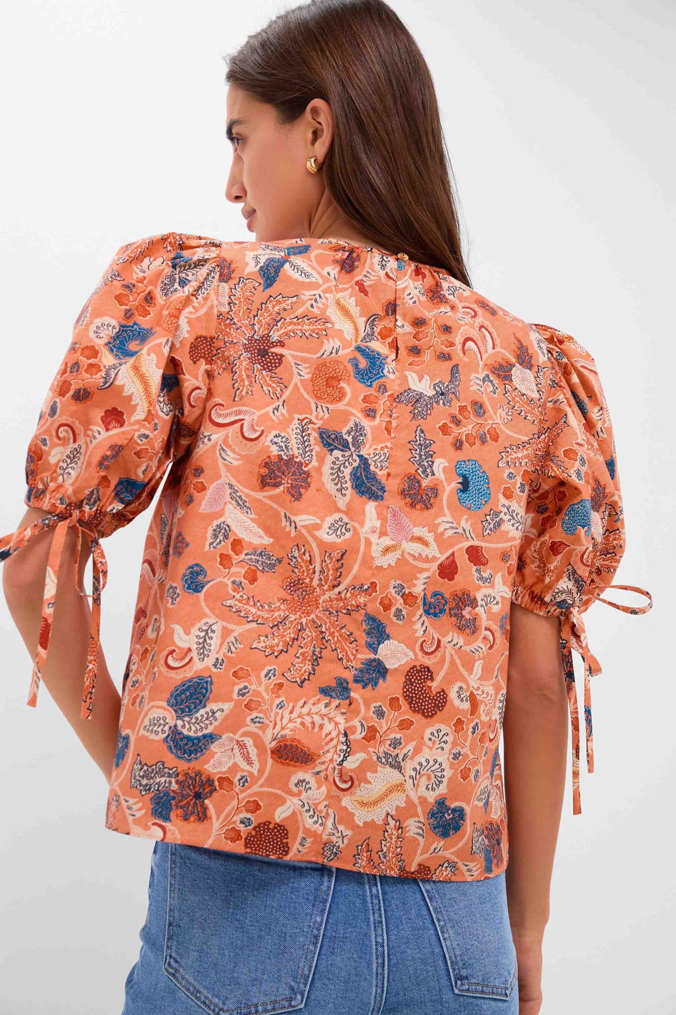 Coral Peony Coralie Short Sleeve Blouse