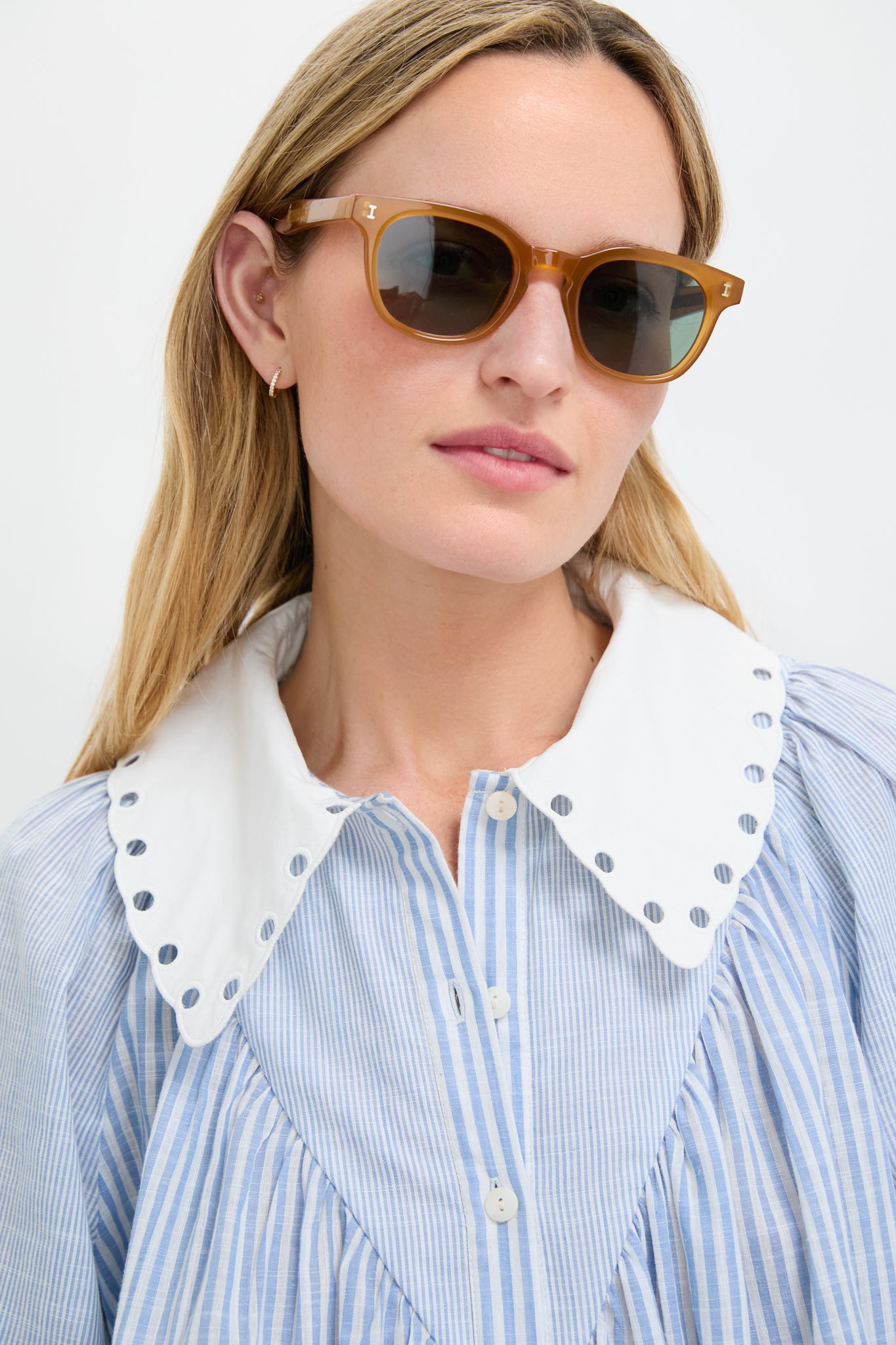 Chambray Stripe Leti Blouse