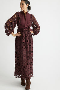 Merlot Lace Calliope Dress