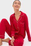 Holly Red and Ivory Gisele Long PJ Set