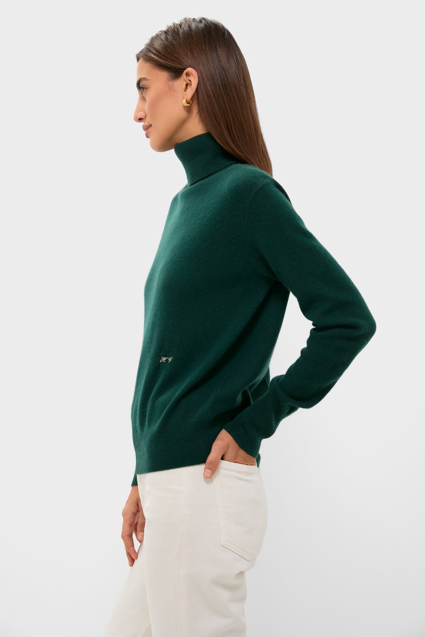 Estate Green Cashmere Turtleneck Sweater | Tuckernuck