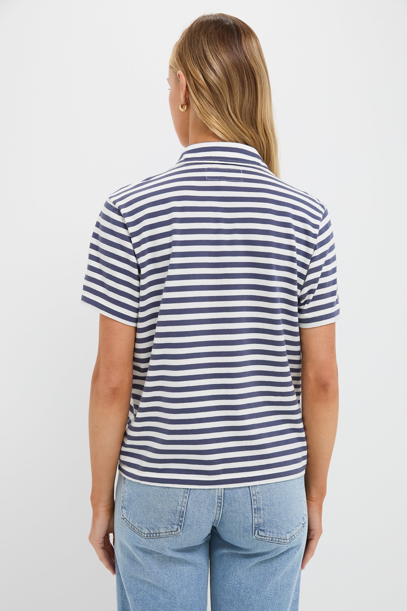 Vintage Blue Stripe The Lacrosse Polo