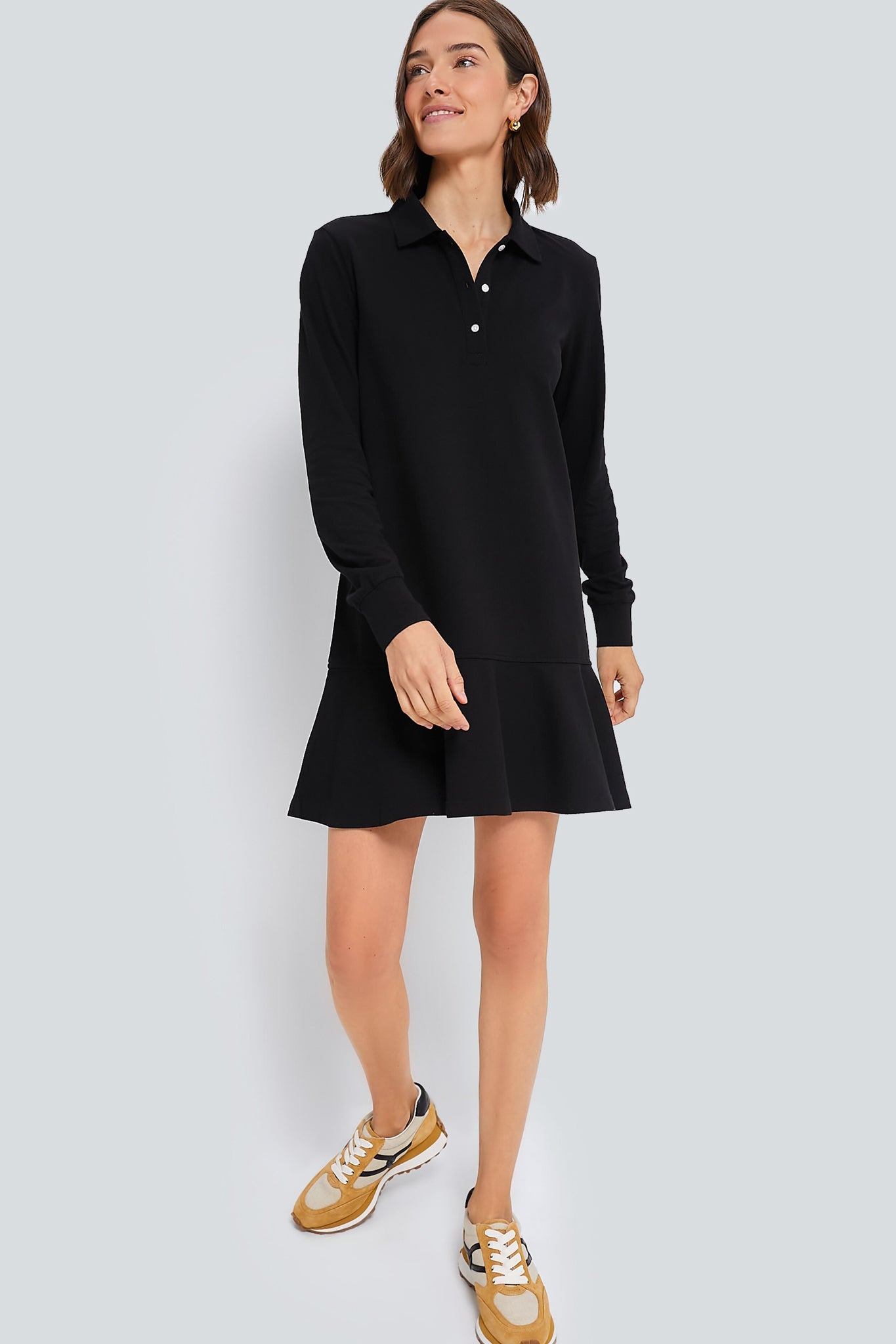 レディースウェア Sleeve Polo Dress Black Long Sleeve Pique May Polo Dress | Tuckernuck