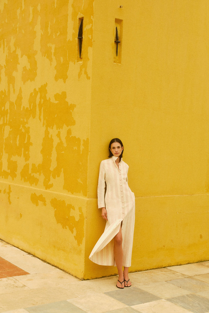 Parlor Stripe Cambridge Coat Dress