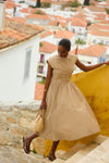 Mocha Gingham Dame Dress