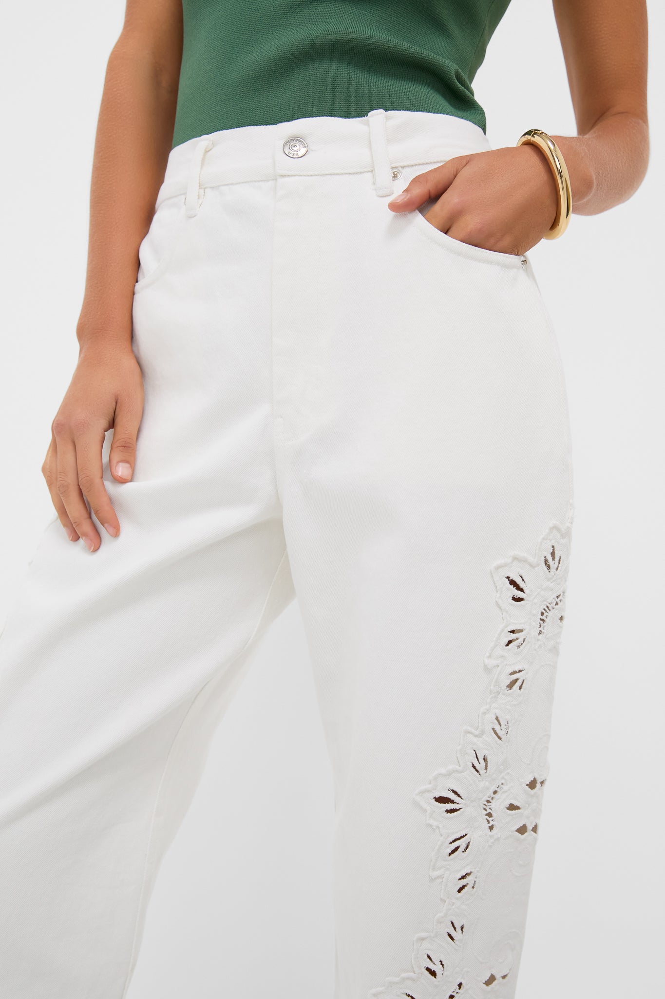 White Cavina Denim Jeans