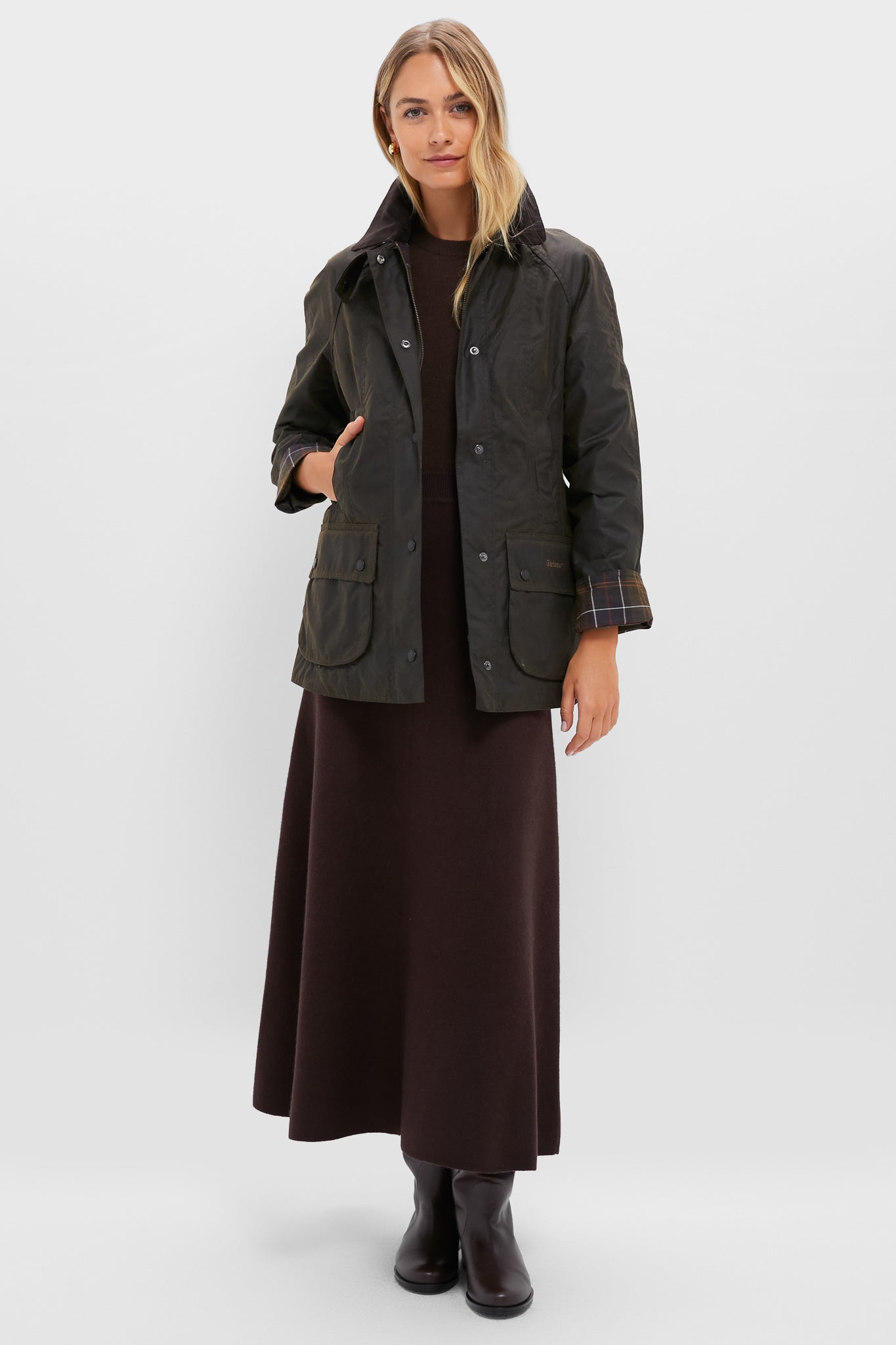 Classic Olive Beadnell Wax Jacket