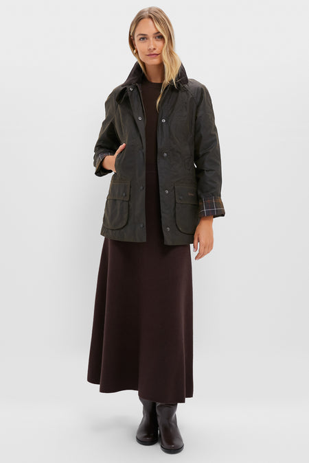 Classic Olive Beadnell Wax Jacket