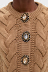 Solid Brown Portrait Cardigan