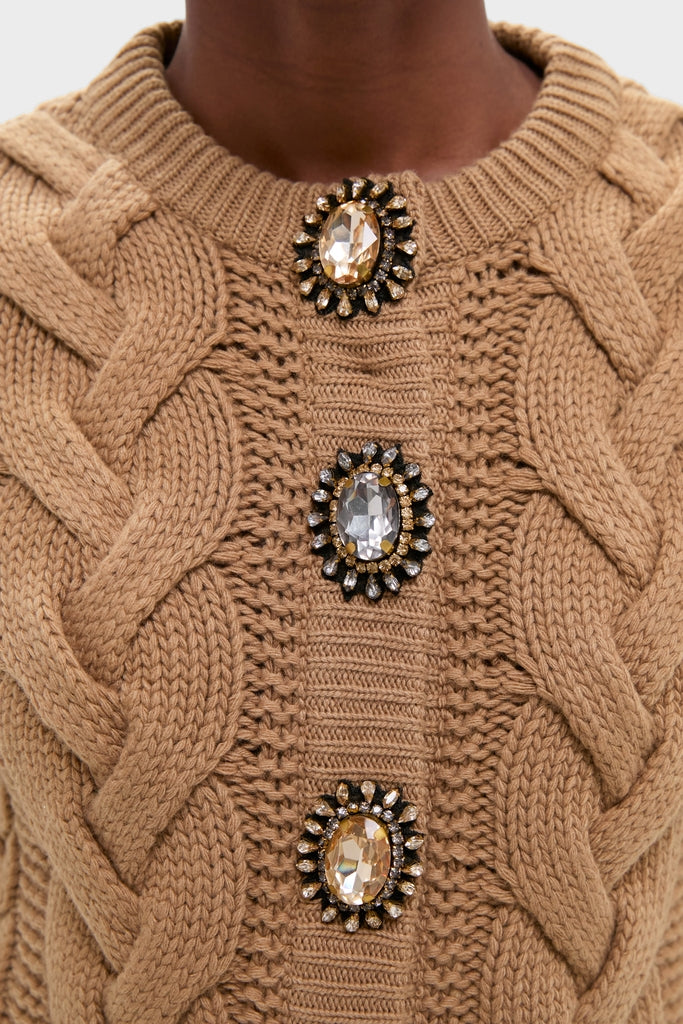 Solid Brown Portrait Cardigan