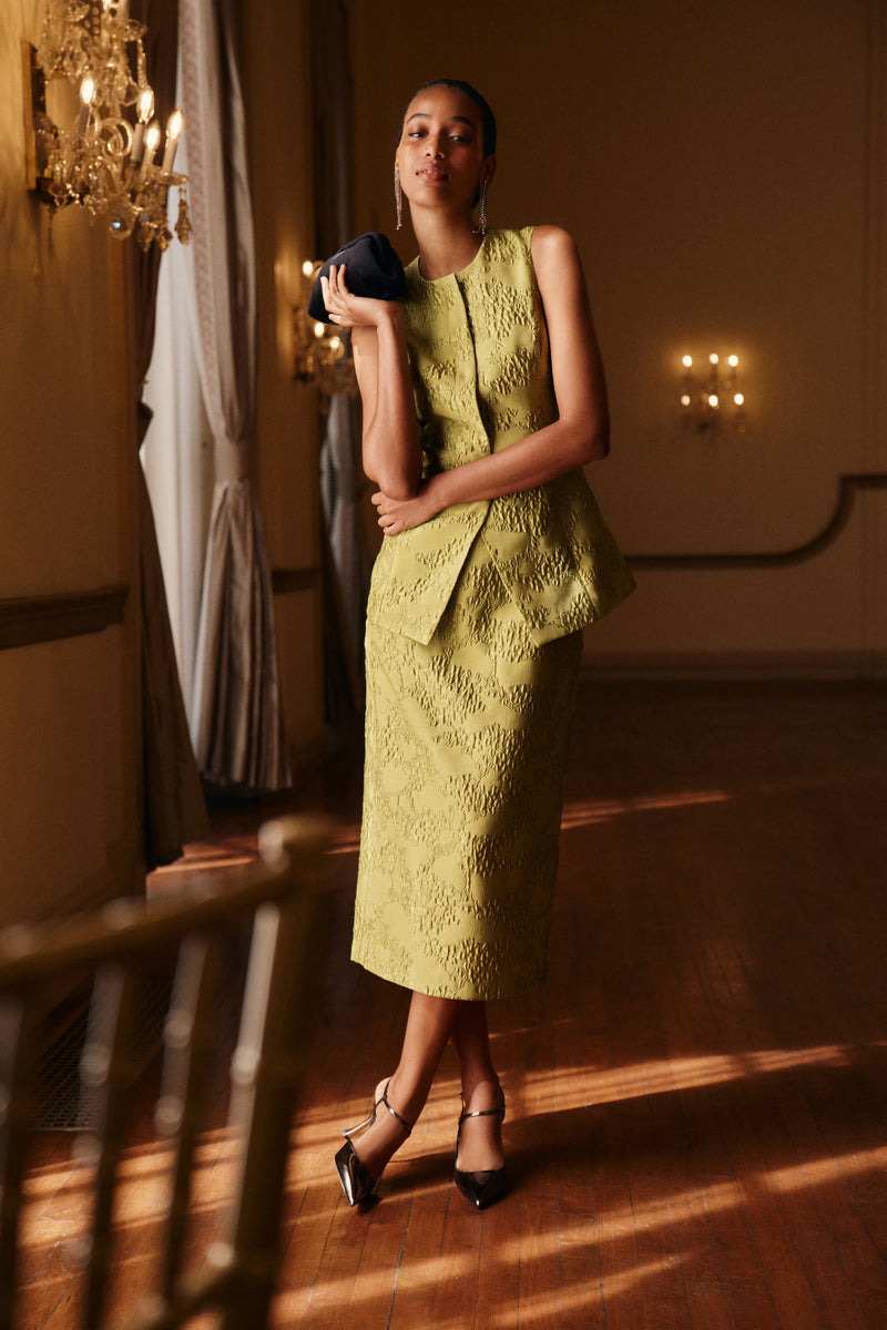 Brocade Metallic Ellington Skirt