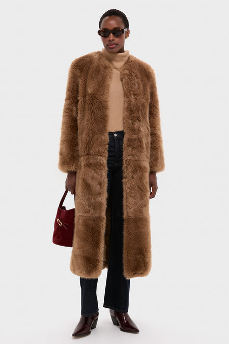 Nougat Faux Fur Hilma Coat