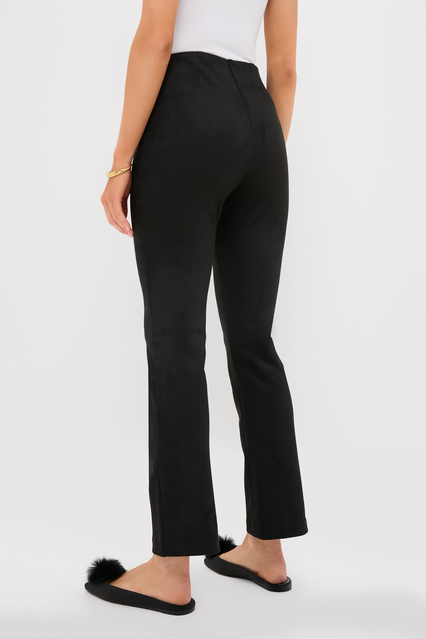 Black Vegan Suede Long Ashford Pants | Tuckernuck