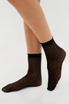 Black Sheer Polka Dot Socks