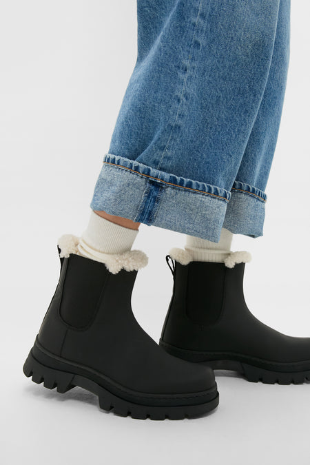 Black Leather Highland Boot