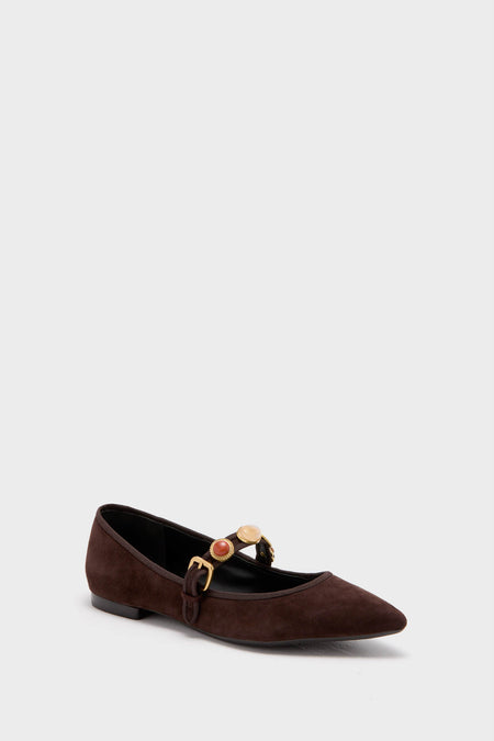 Espresso Selene Charms Flats