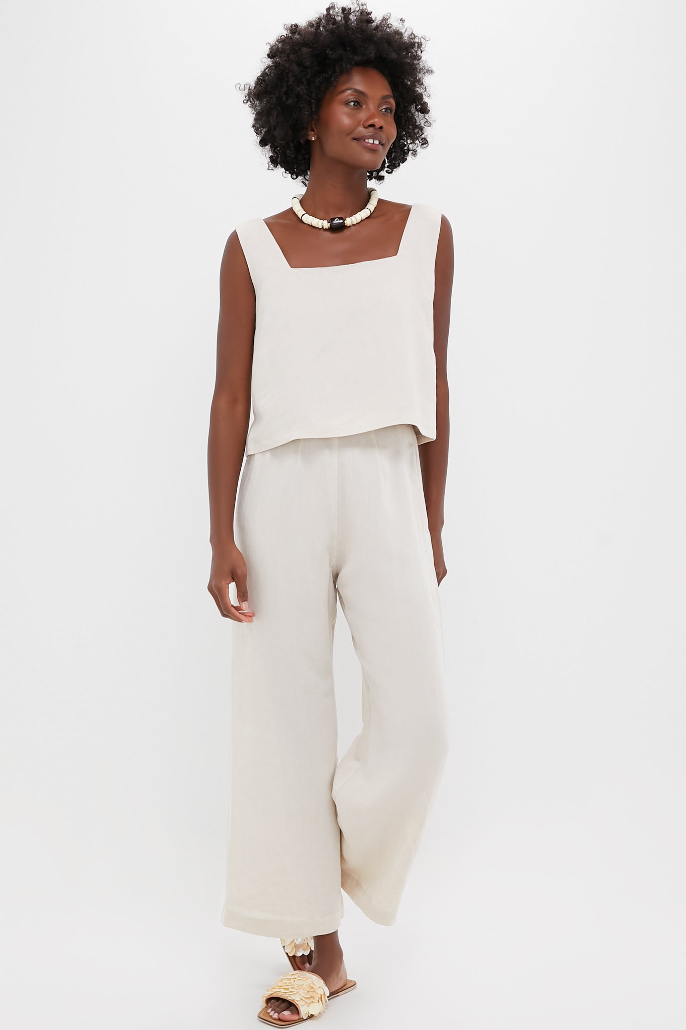 Natural Linen Roma Top 2