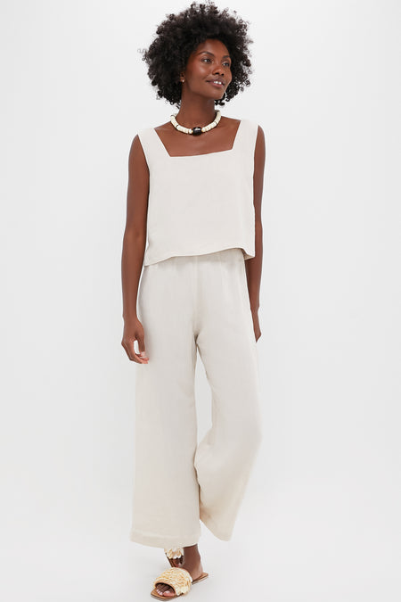 Natural Linen Roma Top 2