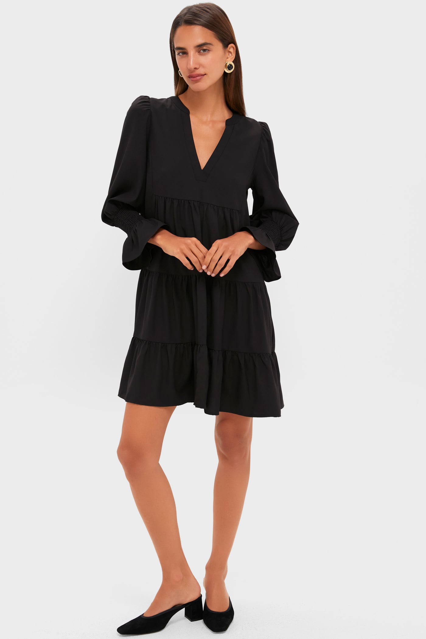 Pomander Place Black Crepe Kenzo Dress Black / S Pomander Place Black Crepe Kenzo Dress Black / S