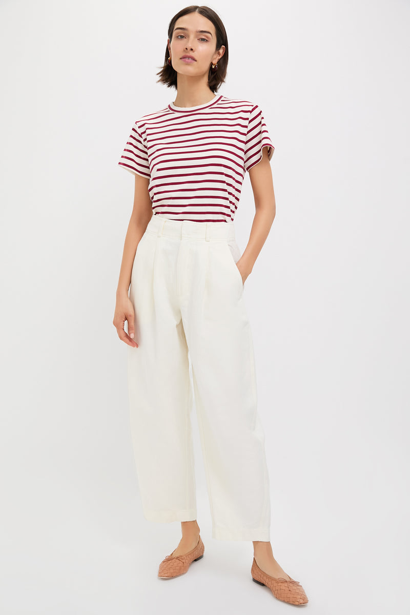 Cream Bari Cropped Trouser