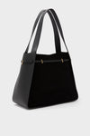 Black Cleo Suede Tote
