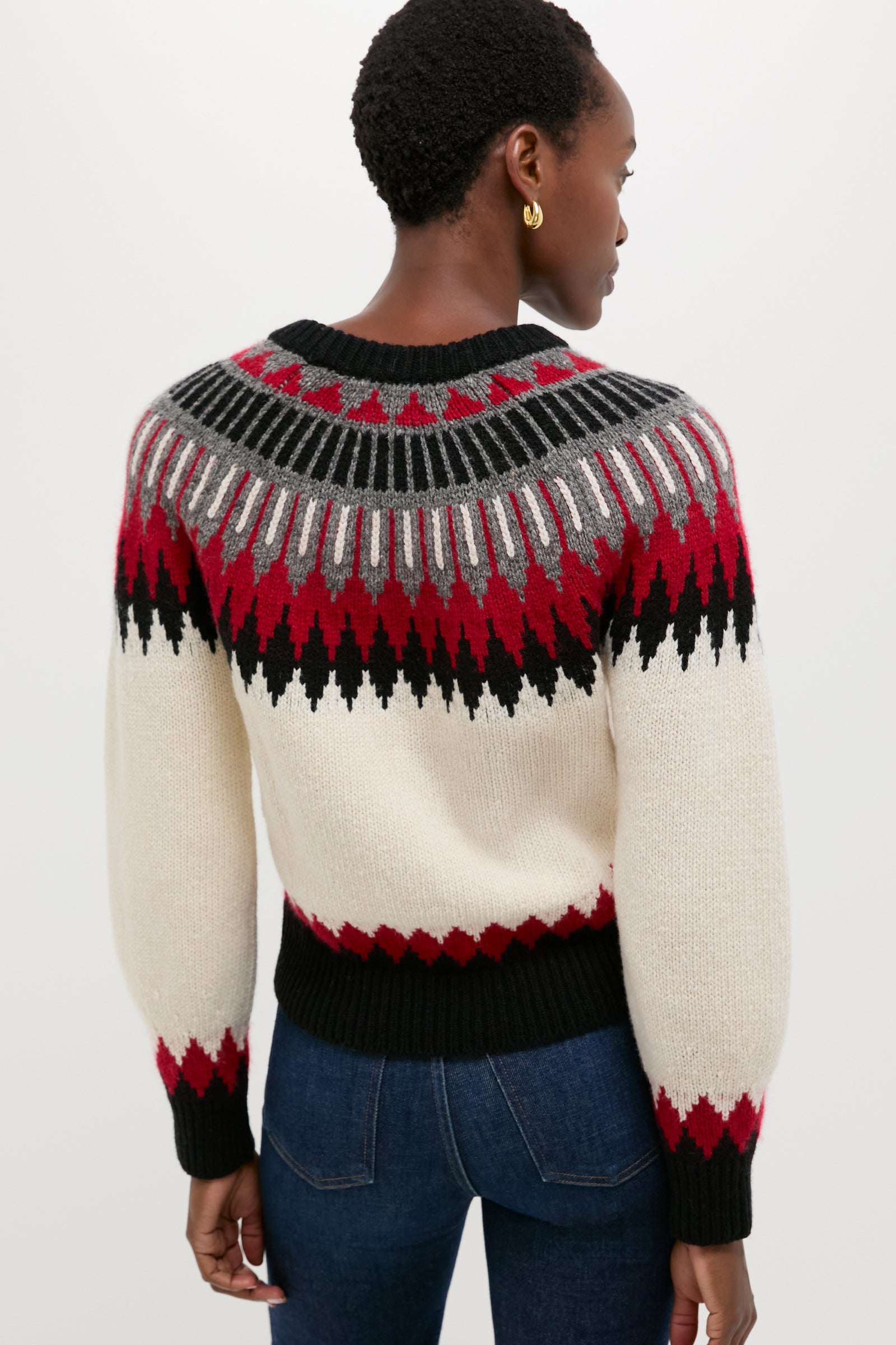 Authentic Cream Fairisle Multi Crewneck Sweater