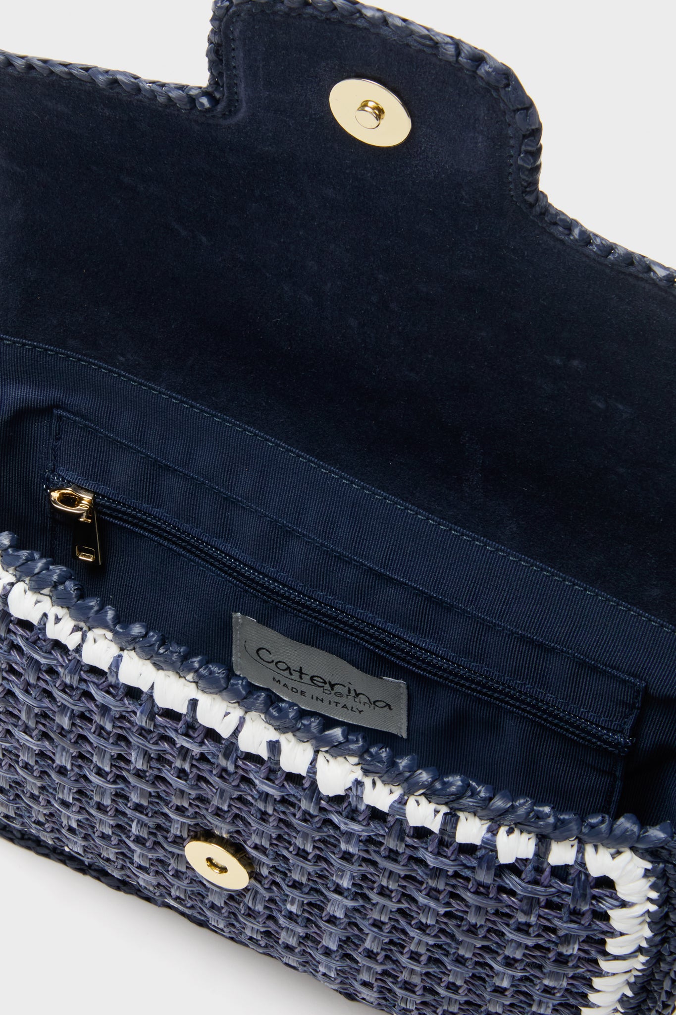 Navy Woven Crossbody