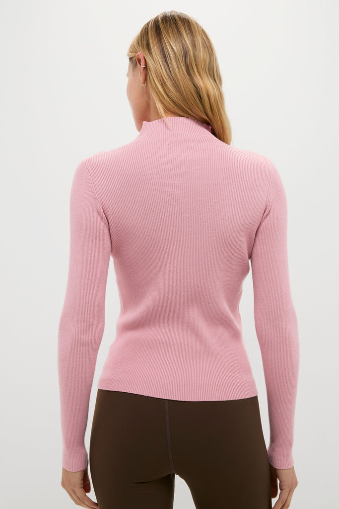 Dusty Rose Ribbed Holden Turtleneck