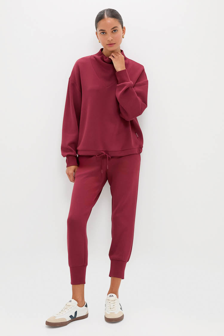 New Maroon The Slim Cuff Pant 25