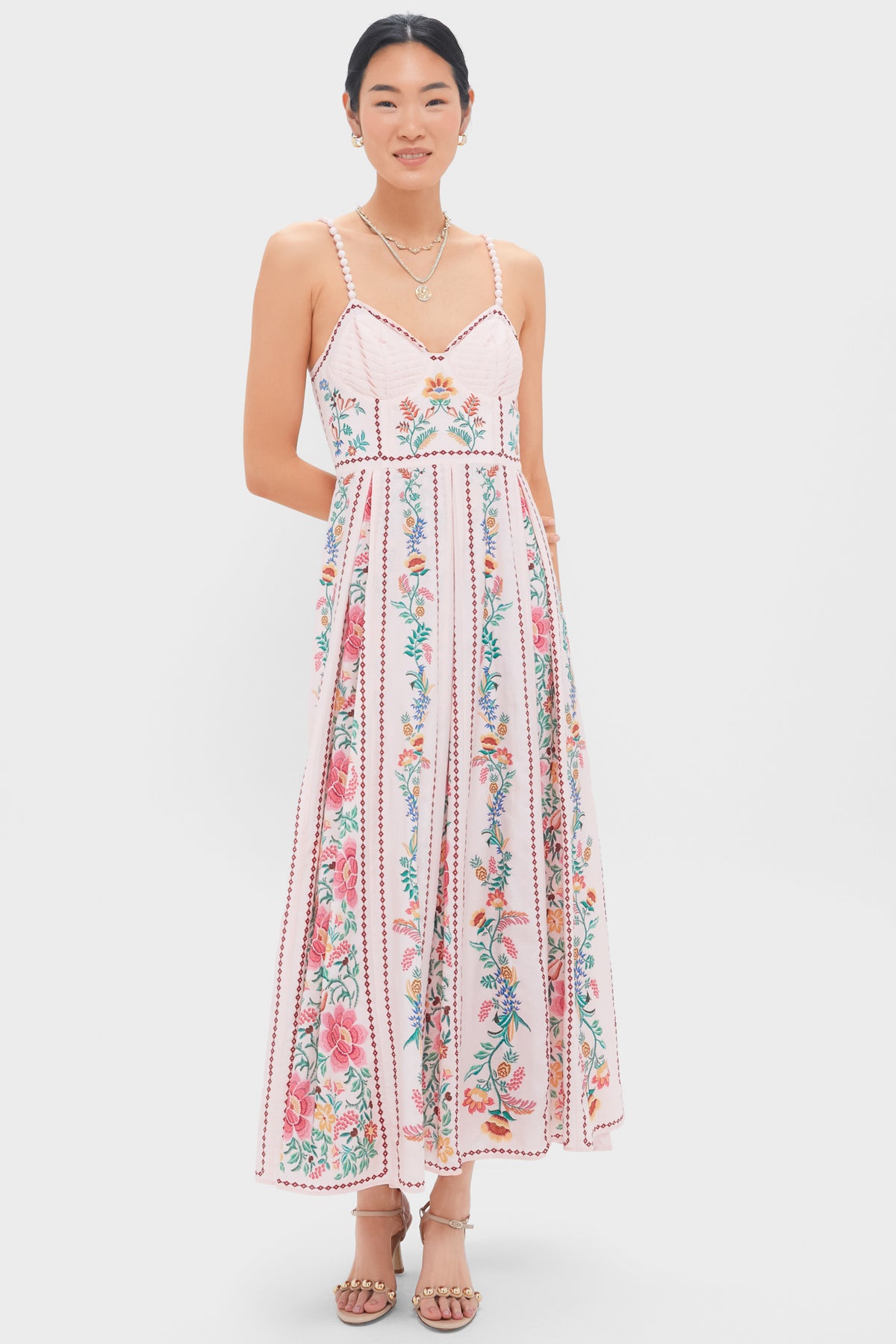 Delicate Forest Pink Maxi Dress