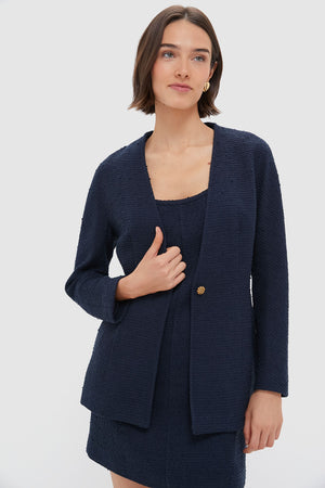 Navy Tweed Blaine Jacket