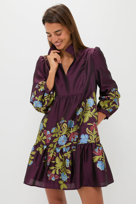Cerulean Vine Cotton Linen Palmerston Dress