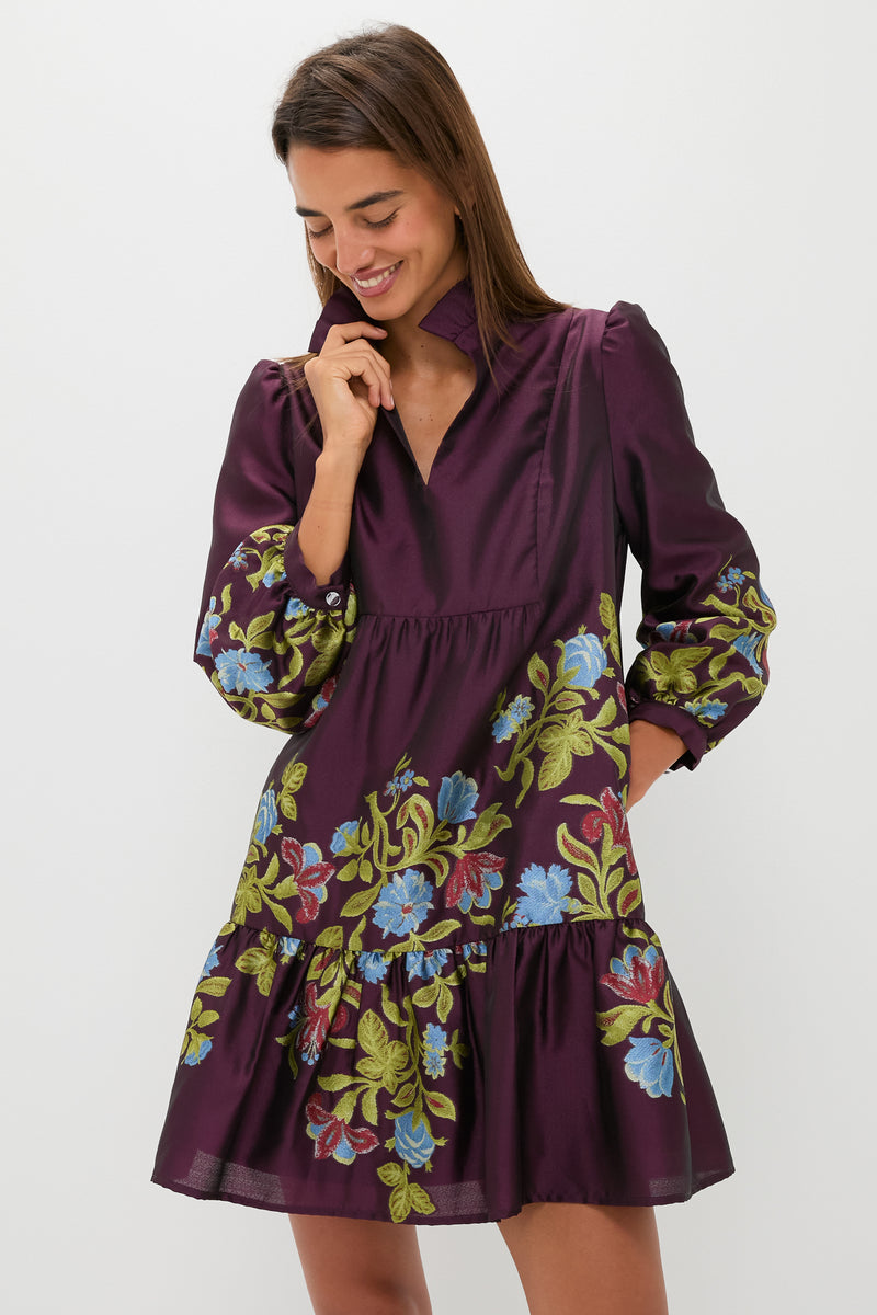 Winetasting Dianthus Jacquard Palmerston Dress