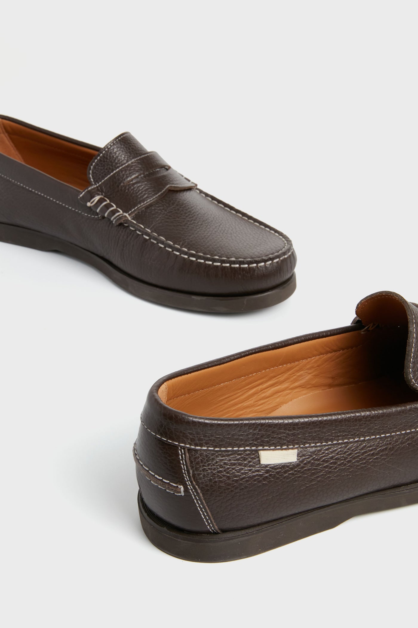 Chocolate Pebbled Penny Loafer