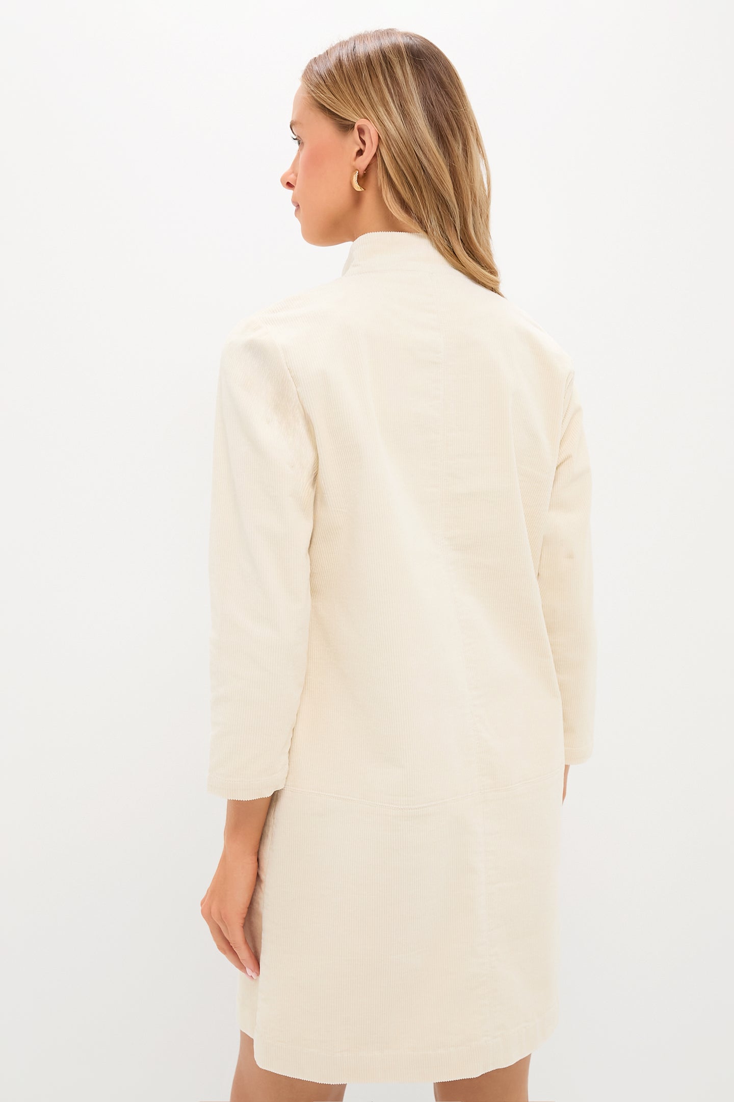 Winter White Corduroy Clifton Dress