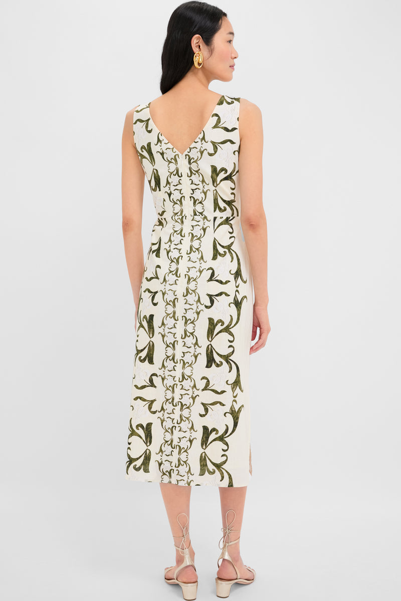 Green Detail Asher Midi Dress