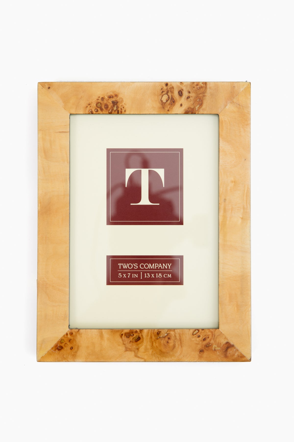 Light Brown Burled Wood 5x7 Picture Frame