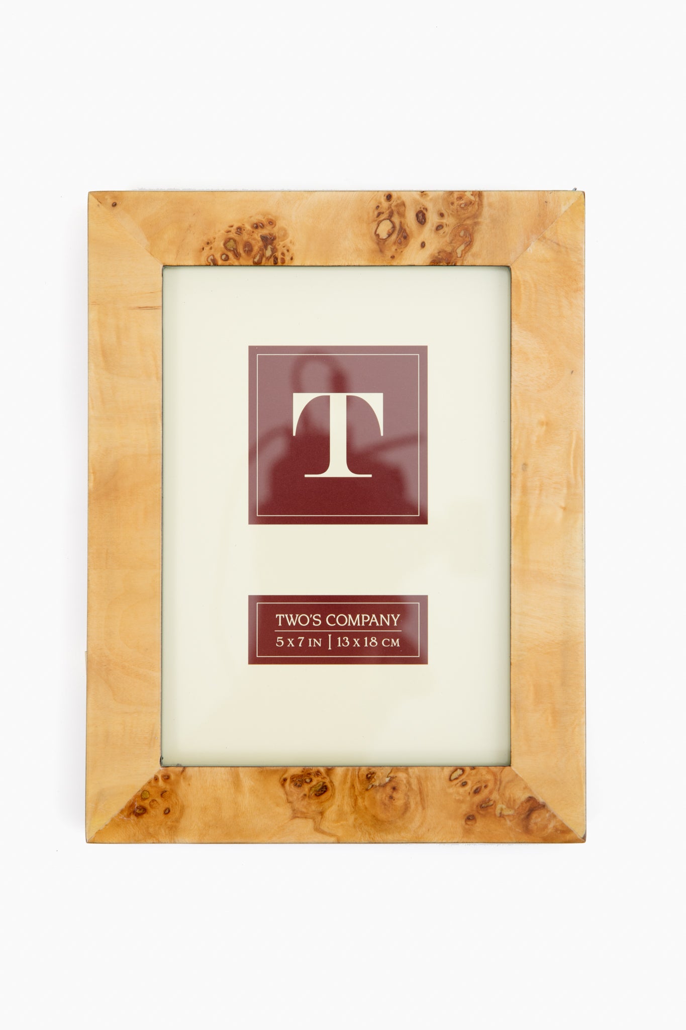 Light Brown Burled Wood 5x7 Picture Frame