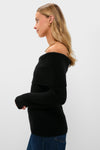 Black Off the Shoulder Sampson Sweater