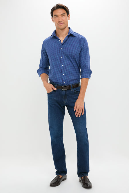 Blue Haze Conway Crown Lite Cotton-Stretch Sport Shirt