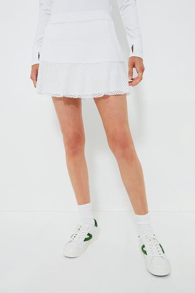 NWT L'ETOILE SPORT X VERONICA BEARD TennisnSkirt/Skort Eyelet White store Size Large