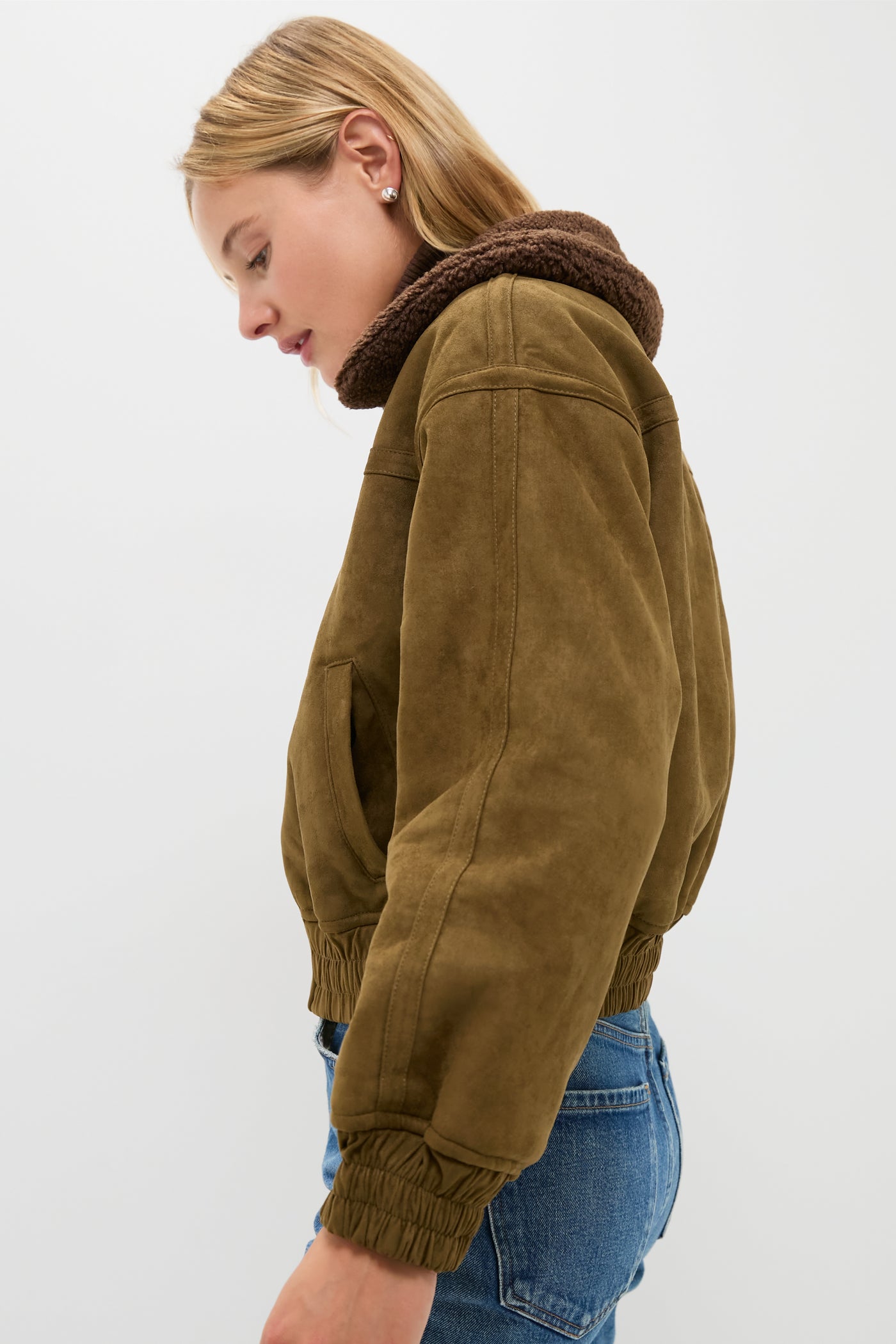 Olive Fur Collar Coat